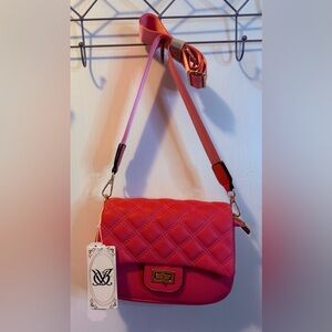 Quilted Pink Crossbody Bag